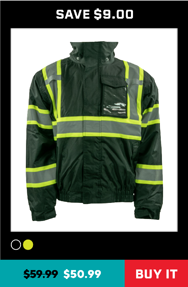 GSS Safety Ripstop Waterproof Bomber Jacket